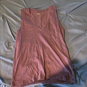 Madewell Women's Purple V-Neck Top